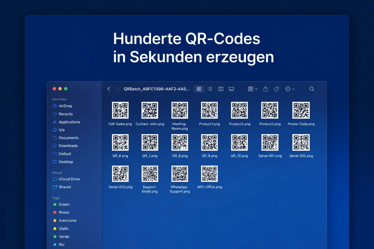 Stapelweise Erzeugung von SEPA Giro-Code QR-Codes offline