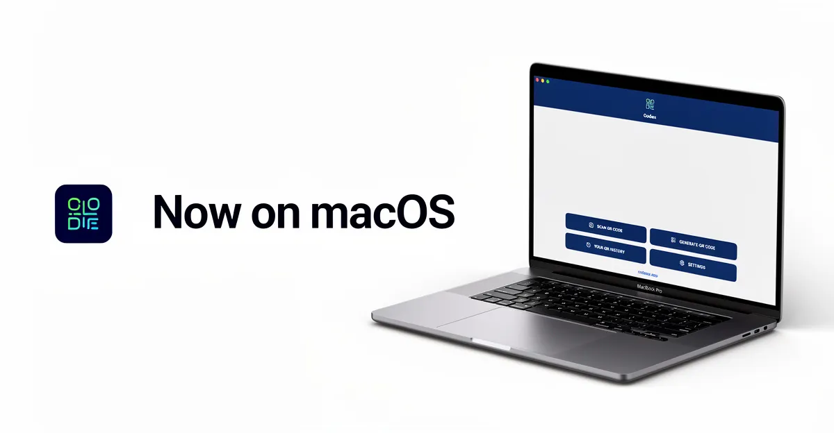 Codex QR app now available on macOS - QR code generator and scanner for Mac